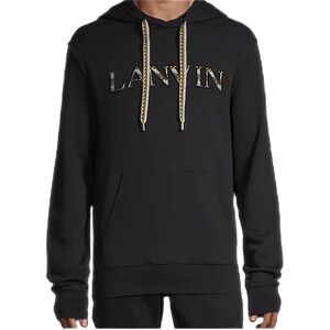 Lanvin Curb Logo Embroidered Hoodie